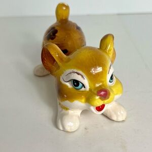 Vintage Kreiss Lion Cub Kitten Cheetah Bobcat Ceramic Figurine; Japan